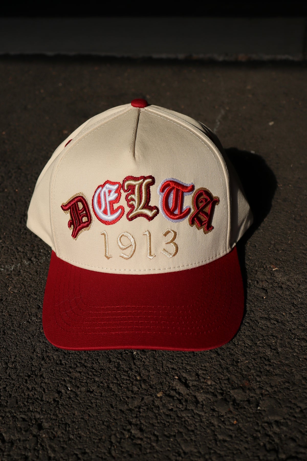 Delta\'s On The Fairway Red Embellished Baseball Cap Delta Sigma Theta (ΔΣΘ) Sorority Red color Cotton baseball  main image 2